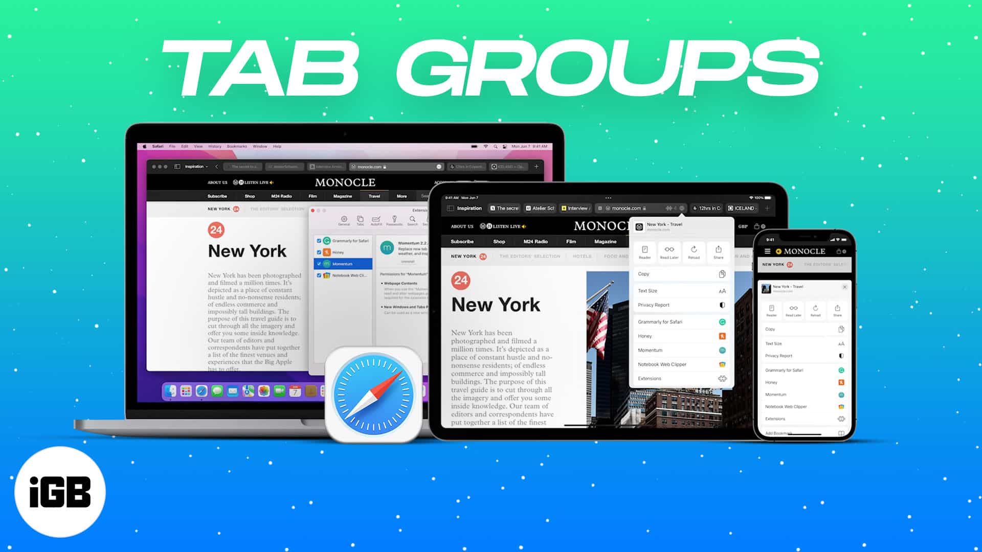 How to use tab groups in safari on iphone ipad and mac