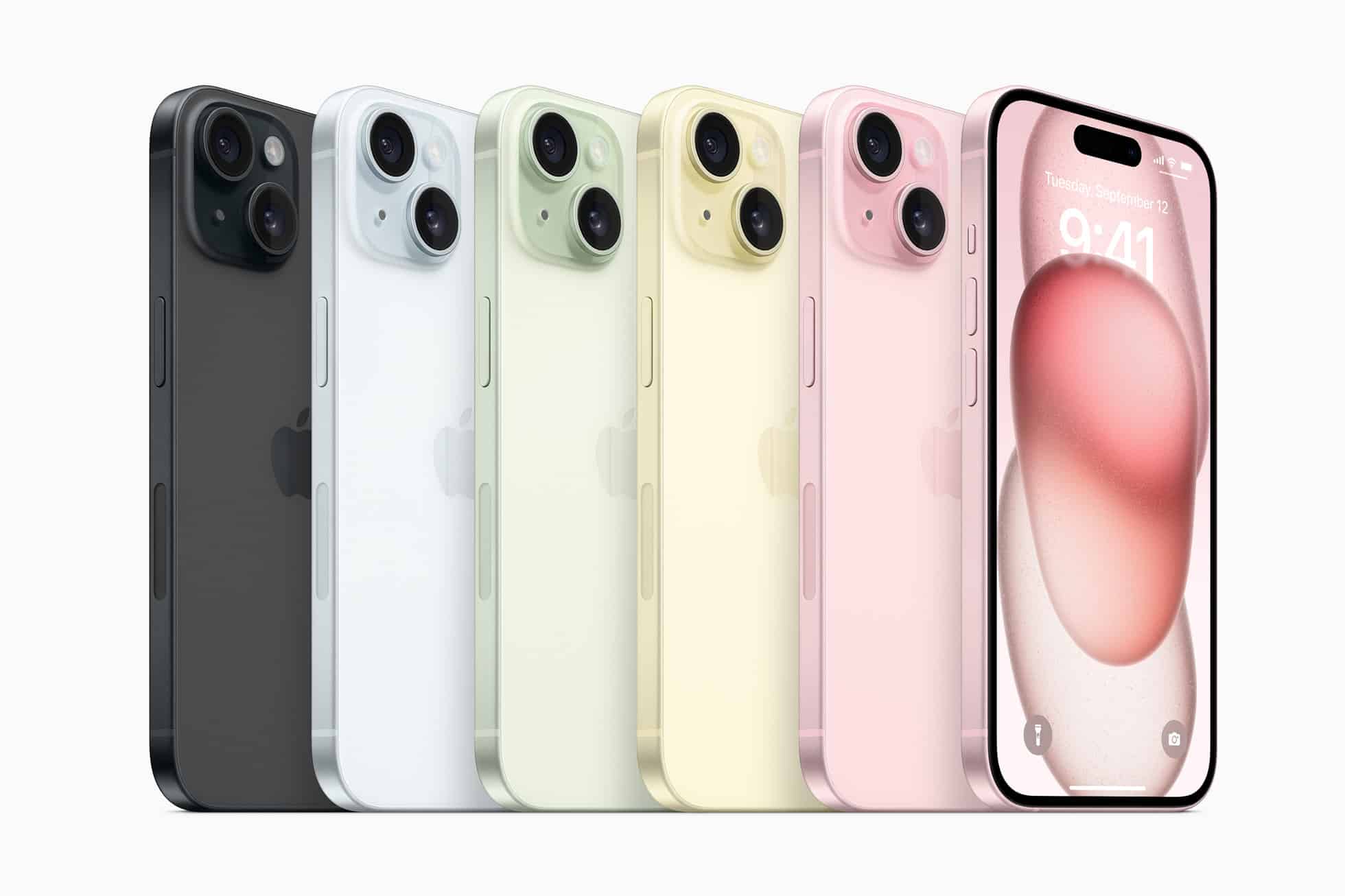 iPhone 15 and 15 Plus colors