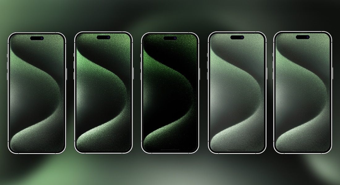 iPhone 15 Pro and 15 Pro Max Green Wallpaper