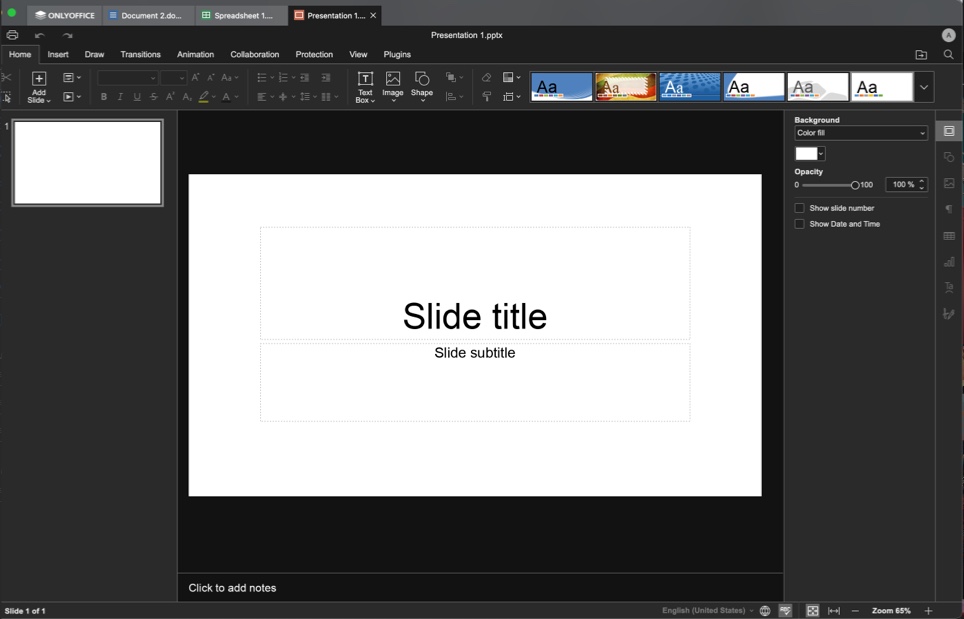 Presentation editor by onlyoffice