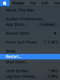 restart your mac